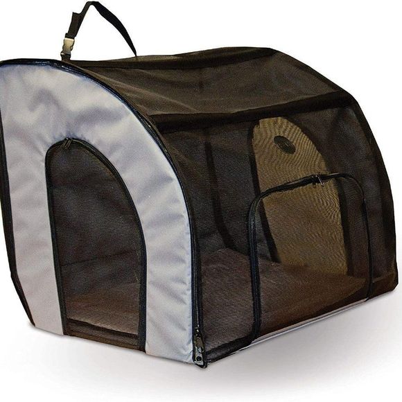 K&H Pet Products Travel Safety Pet Carrier Small Gray